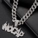 New Fashion Flame Letter NOCAP Purple Diamond Hip Shop Personalized Necklace Pendant_ipsvogv.com