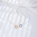 Women's Jewelry S925 Sterling Silver Diamond Necklace Retro Luxury High End Simple Style Design Double Ring Circle Clavicle Necklace_ipsvogv.com