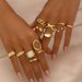 Women's Open Adjustable Ring Personality Geometric Niche Design Irregular Ring_ipsvogv.com