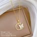 Butterfly 【 】 Shell D-Shaped Light Luxury Charm Gorgeous Full Diamond Necklace Women's Versatile Clavicle Chain Titanium 【 】_ipsvogv.com