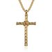 Retro old fashioned titanium steel knotted cross necklace hiphop personality cross pendant_ipsvogv.com