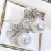 Cao Shi's Exquisite and Fashionable Classic Set Pearl Flower Earrings Jewelry Accessories_ipsvogv.com