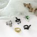 New Combination Exaggerated Snake Bat Multi Color Fashion Diamond Green Ring_ipsvogv.com