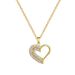 【 】 Love Double Layered Fashionable Luxury Charm Gorgeous Full Diamond Necklace Women's Versatile Clavicle Chain_ipsvogv.com