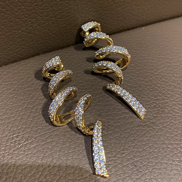 Cao Shi Exaggerates Earrings For Women's Banquet Dress Accessories, Inlaid With Sparkling Zircon Lines Jewelry_ipsvogv.com