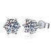 Women's Jewelry Moissanite Fashion Temperament Style Classic Six Claw Earrings 925 Sterling Silver Gold Plated Earrings_ipsvogv.com
