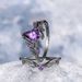 Sanjie Style New Irregular Diamond Female Instagram Creative Branch Cross Gun Black Matching Ring_ipsvogv.com
