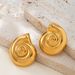 Ins Trendy Internet Celebrity New Fashion Exaggerated Gold-Plated Conch Beach Style Drop Earrings_ipsvogv.com
