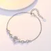 Wholesale Jewelry Love Ladies Korean Sterling Crystal Heart-shaped Bracelet_ipsvogv.com