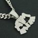 Hip Hop Exaggerated Cool Full Diamond Spliced Letter Pendant Necklace New Trendy Outfit Cuban Chain_ipsvogv.com