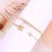 Minimalist Style And Minimalist Bracelet, Women's Gold Arrow Full Diamond Two-piece Open Bangle, Set With Hand_ipsvogv.com