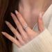 luxury Surround Super Temperament Zircon Light Sparkling Niche Ins, Unique Design, Adjustable Index Finger Ring, Female Ins, Design, Ring,_ipsvogv.com