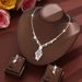 Women’s Jewelry Set Fashion Rhinestone Necklace Earrings Two Piece Set Fashionable Bridal Suit Dress Accessories_ipsvogv.com