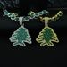 New Block Rock Candy Creative Color Diamond Christmas Tree Pendant Hip-hop Men's Cuban Chain_ipsvogv.com