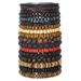 Hot Selling Jewelry For Men, Retro Wooden Beads, Volcanic Stone Elastic Bracelets, Versatile Niche Stacking Bracelet Sets_ipsvogv.com