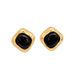 Sterg Sier Black Onyx Earrings Niche Minimalist All-match Retro Elegant Jewelry Korean Style Women's High-end Sense_ipsvogv.com