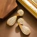 Fashionable Diamond Inlaid Zircon Water Droplet Pendant With Exaggerated Feminine Temperament And High-end Silver Needle_ipsvogv.com