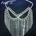 High end luxury rhinestone long tassel mask fashion masquerade zircon mask facial jewelry_ipsvogv.com