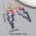 Ins Swt Cool Spicy Girl Womn's Amrican String Rop Dsign Prsonalizd Hip Hop Styl Lightning shapd Earrings_ipsvogv.com