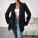 Women's Clothing autumn and winter solid color lapel small suit temperament commuter jacket_ipsvogv.com