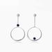 Big Circle Exaggerated Geometric Earrings Natural Amethyst Earrings Nine Purple Fire Cross Border Round Earrings For Women_ipsvogv.com