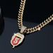 New Fashion Colored Diamond Tongue Sticking Skull Pendant Men Hip Hop Full Diamond Cuban Necklace_ipsvogv.com
