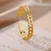 Charm Bracelets Stainless Steel Bangle Bracelet For Women Girls Gold Plated Opening Band Bangles Wedding Aesthetic_ipsvogv.com