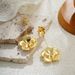 Women’s Jewelry Set Fashion Gold Flower Petal Earrings Retro Temperament Earrings Exaggerated Style Light Luxury Niche Earrings_ipsvogv.com