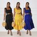 Women's Clothing fungus-shaped navel-baring sexy half-length skirt fashion suit vacation style two-piece set_ipsvogv.com