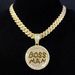 INS English Letter Full Diamond Hip-Hop Pendant Necklace Cuban Chain Men's Trendy Jewelry_ipsvogv.com
