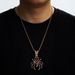 Halloween Spider Oil Alloy Pendant Exaggerated Personality Men Hip Hop Fried Dough Twists Chain Necklace_ipsvogv.com
