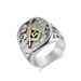 Retro style Freemasonry titanium steel ring domineering men's brotherhood wrench personality hand jewelry_ipsvogv.com