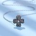 Version Double Sided Four Leaf Clover Necklace For Women Black And White Full Diamond Crystal Element Rose Gold Live Broadcast_ipsvogv.com
