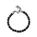 Volcanic Natural Stone White Pine Elastic Cord Stainless Steel Hip-Hop Beaded Simple Men's Round Bead Bracelet_ipsvogv.com