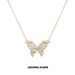 【 26000 Reviews 】 JUSONG KLEIN Titanium Steel Butterfly Necklace Women's Summer Light Luxury Niche Design Zirconia Lock_ipsvogv.com