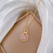 【 】 Pink Bazi Water Drop Light Luxury Charm Gorgeous Full Diamond Necklace Women's Versatile Clavicle Chain Titanium_ipsvogv.com