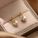 Simple S999 Sterling Silver Pearl Exquisite Earrings_ipsvogv.com