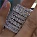 hot selling full diamond square diamond zircon ring fashion ladies peach heart diamond wedding diamond ring gift jewelry_ipsvogv.com