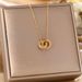 Internet Famous Titanium Steel Necklace, Women's Double Ring Diamond Studded Roman Numeral Pendant, Fashionable_ipsvogv.com