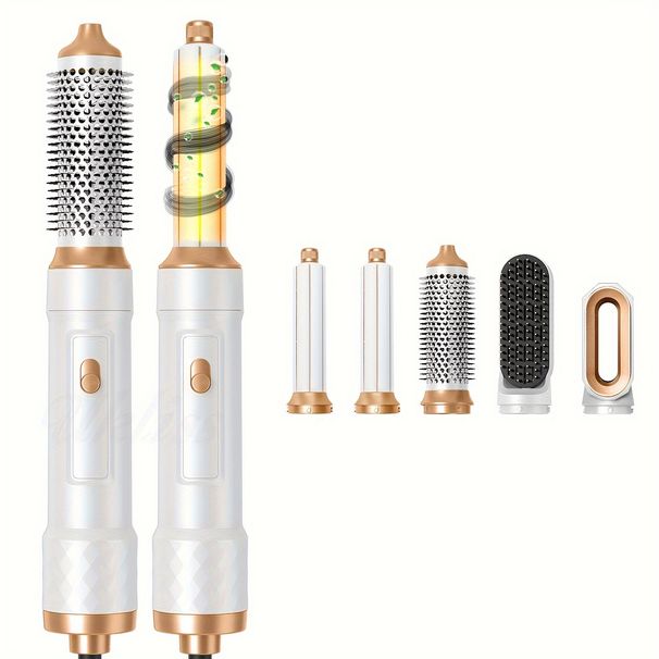 5-in-1 Hot Air Brush Set With Replaceable Brush Heads, Hair Dryer Styling Tool, Gifts For Women, Mother's Day Gift_ipsvogv.com