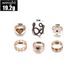 Fashionable And Personalized Colorful Love Chain With Hollow Flower Drip Oil 6-piece Set Ring Specially Designed_ipsvogv.com