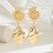 Fashion OL Hip Hop Style Earrings Female Personality Conch Electroplated Alloy Earrings Temperament Popular Earrings_ipsvogv.com
