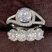 Cao Shi's Simple Engagement Banquet Women's Combination Ring with Geometric Shape and Full Diamond Ring_ipsvogv.com