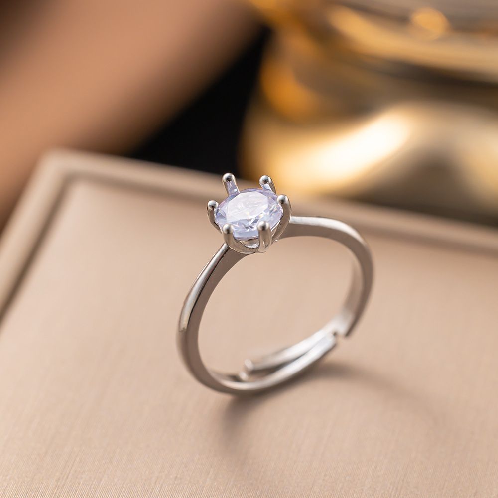 2025 New Women's Design Geometric Diamond Set Round Beads Cold Wind Open Ring For Women_ipsvogv.com