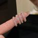 Spring Blossoms "Micro Inlaid Pink Zircon 2025 New High End Ring, Small Luxury Finger Ring_ipsvogv.com