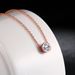 Hot Selling Jewelry, Simple Circular Small Pendant Necklace, Popular Zircon Plated Rose Gold Jewelry_ipsvogv.com