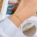 【 Full body titanium steel 】 Extremely simple style East Gate personality geometric circular chain bracelet for female_ipsvogv.com