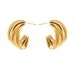 Unisex Geometric Earrings For Women High End Small Accessories Niche Three Layer Design Stainless Steel Earrings_ipsvogv.com