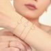Women's Jewelry Heart-shaped Handmade Zircon Double Clavicle Necklace Bracelet Set Titanium Steel PVD Electroplated Real Gold Color Preservation_ipsvogv.com