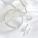 Bridal Wedding Jewelry Set For Women: Necklace, Earrings, Bracelet, Fashion Claw Chain, Sparkling Full Diamond Banquet_ipsvogv.com